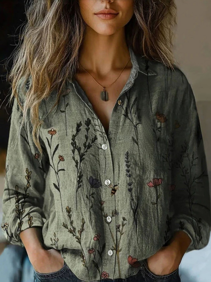 Sarah Retro Long Sleeve Blouse, Lily & Sam, image 2