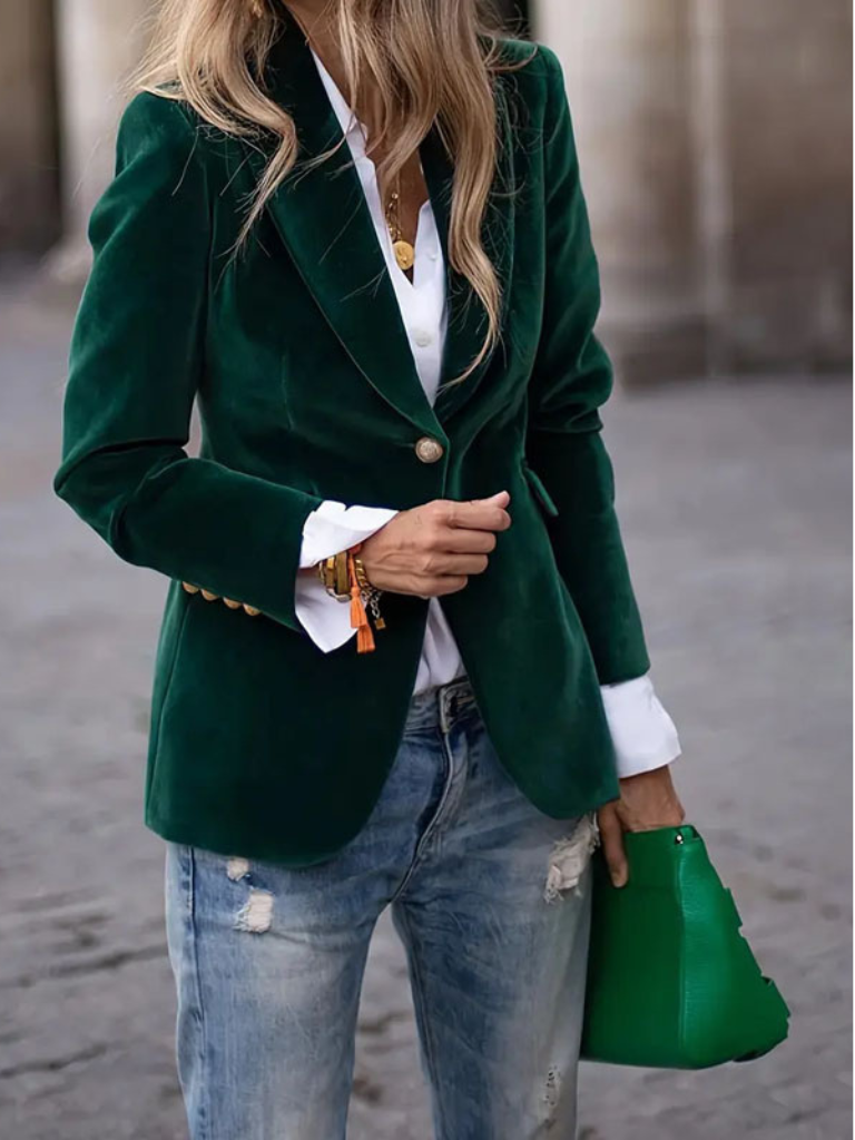 Luna Slim Fit Velvet Blazer, Lily & Sam, image 2