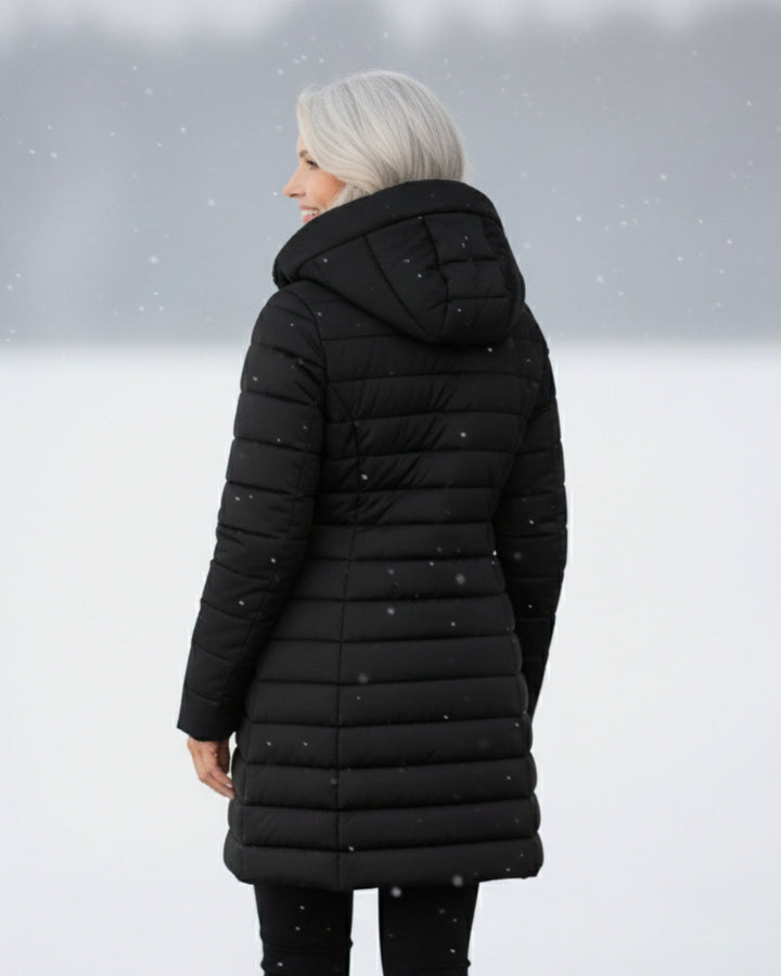 Warm Fleece Lined Puffer Coat with Flattering A Line Fit, Lily & Sam, image 11