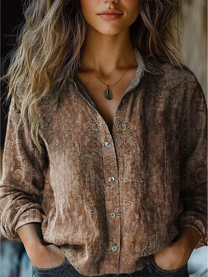 Sarah Retro Long Sleeve Blouse, Lily & Sam, image 3