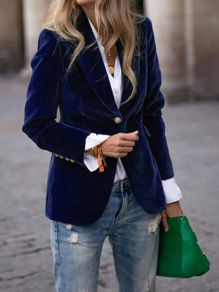 Luna Slim Fit Velvet Blazer, Lily & Sam, image 4