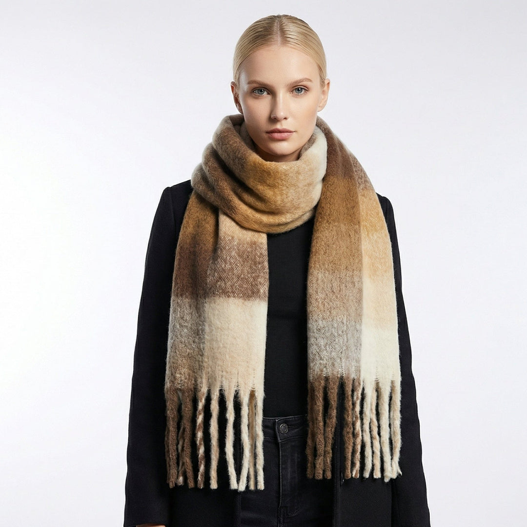 Large Winter Scarf with Fringes, Lily & Sam, image 1