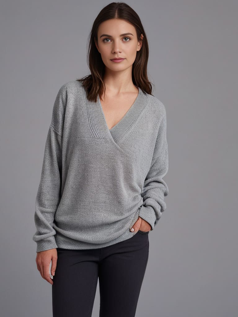 V Neck Cashmere Pullover, Lily & Sam, image 1