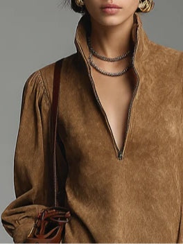 Suede Turtleneck Mini Dress, Lily & Sam, image 2