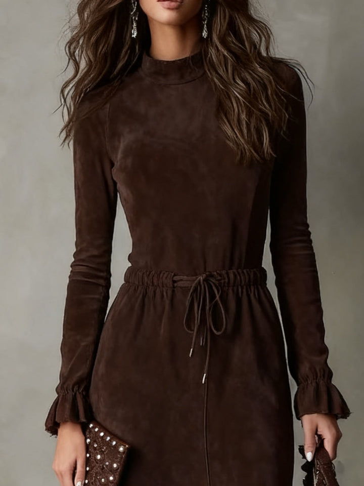 Suede Midi Dress with Tie Waist, Lily & Sam, image 2