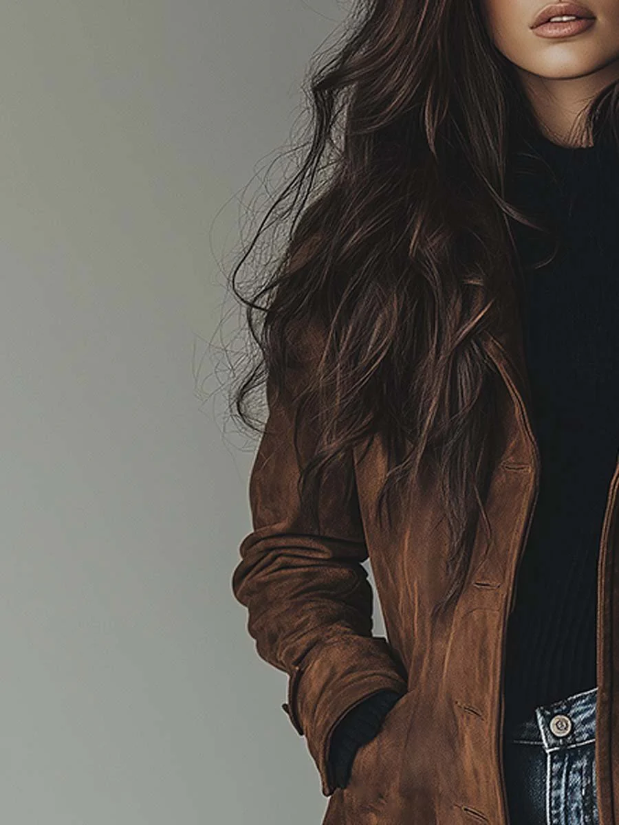 Vintage Suede Trench Coat, Lily & Sam, image 2