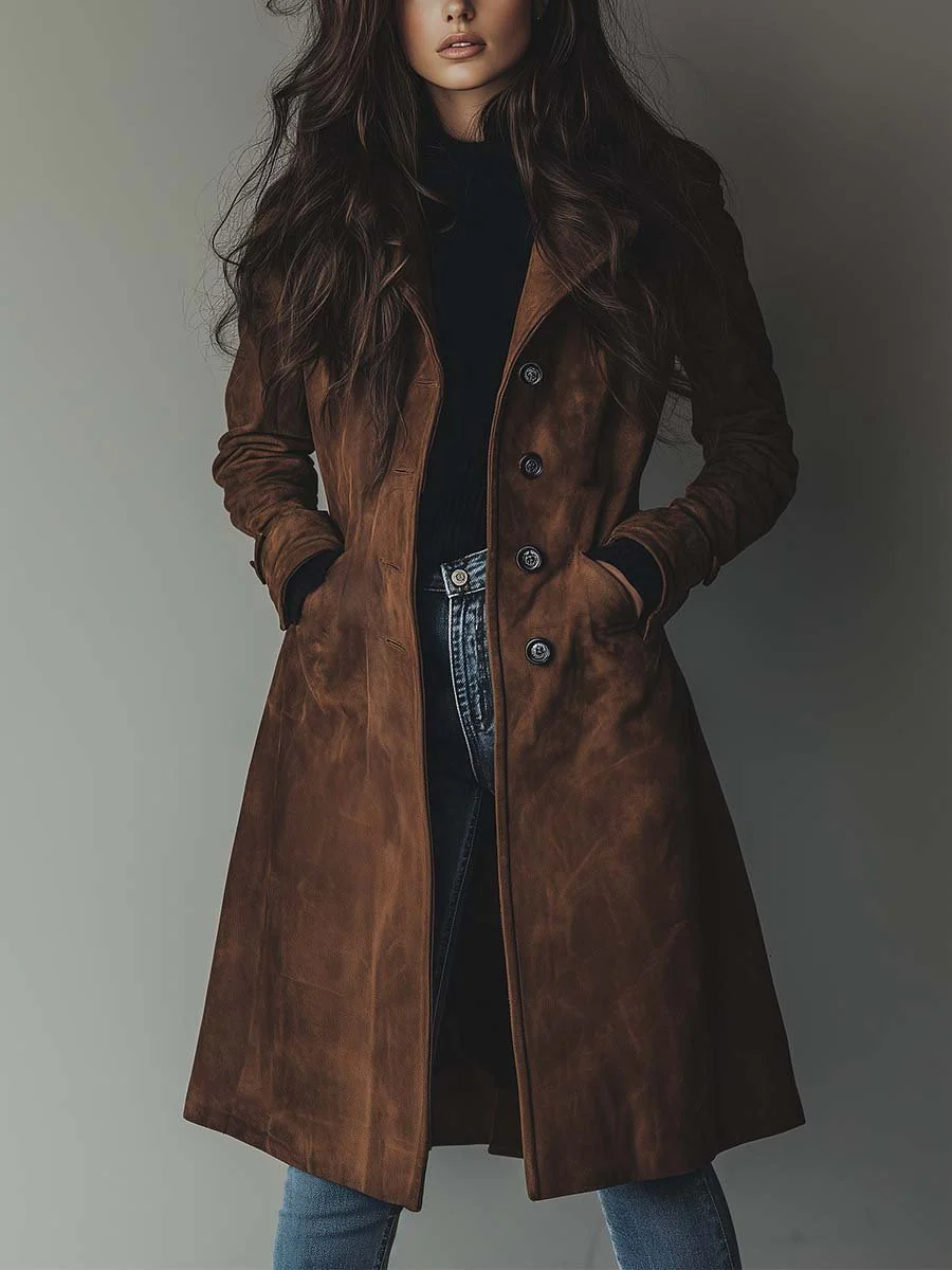 Vintage Suede Trench Coat, Lily & Sam, image 1