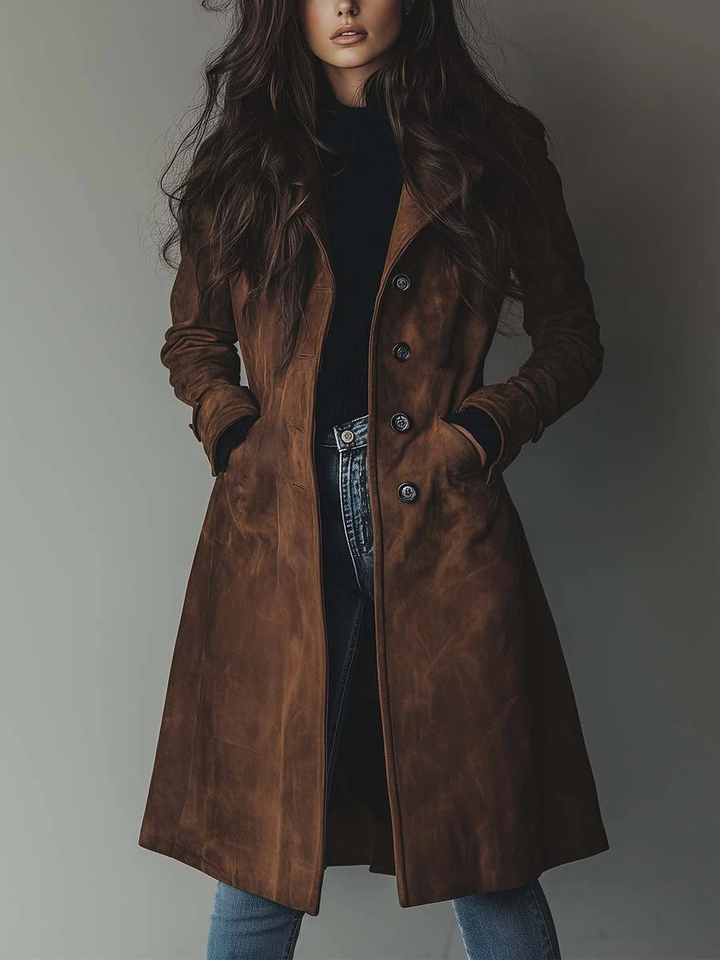 Vintage Suede Trench Coat, Lily & Sam, image 1