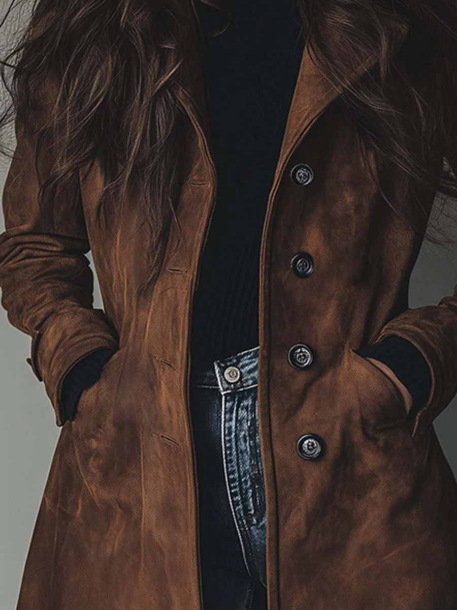 Vintage Suede Trench Coat, Lily & Sam, image 3