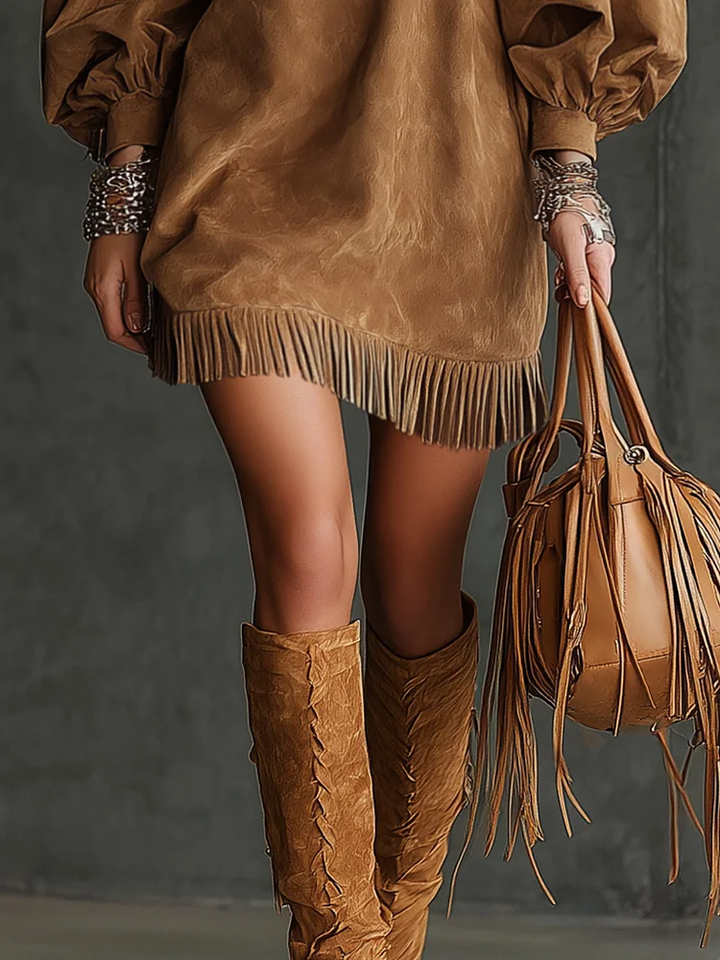 Suede Mini Dress, Lily & Sam, image 3