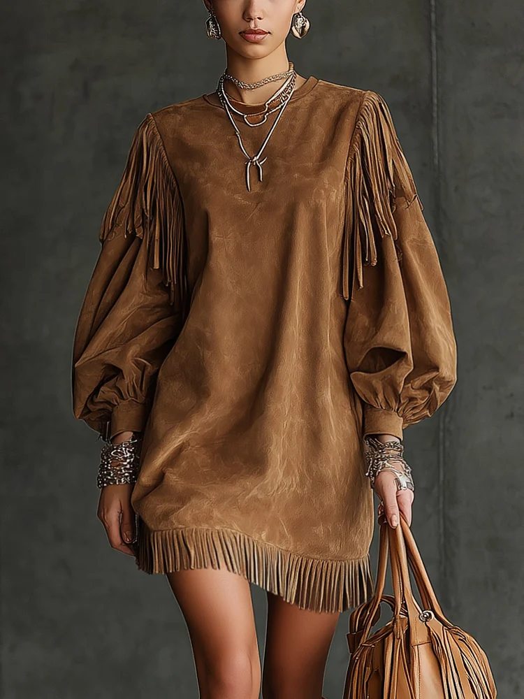 Suede Mini Dress, Lily & Sam, image 1