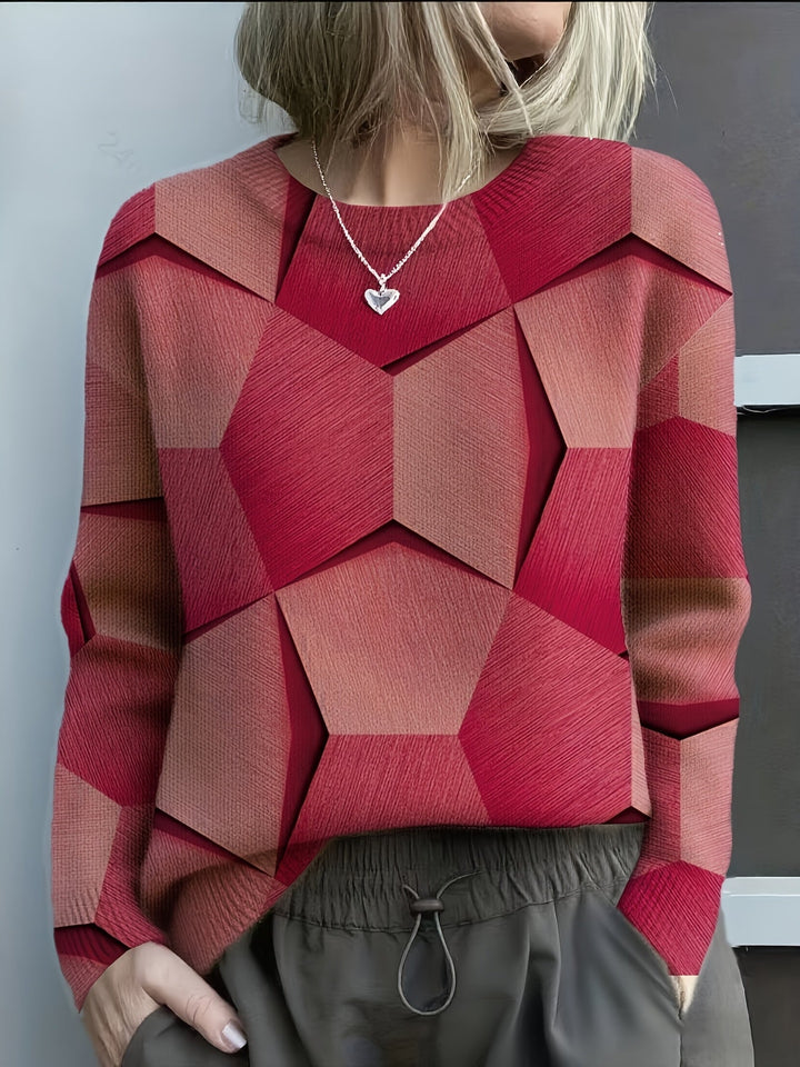 Geometric Colorblock Knit Sweater, Lily & Sam, image 3