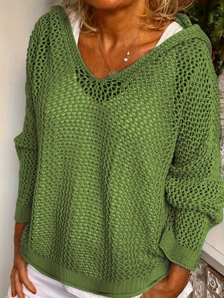 Loose Fit Open Knit Sweater, Lily & Sam, image 6