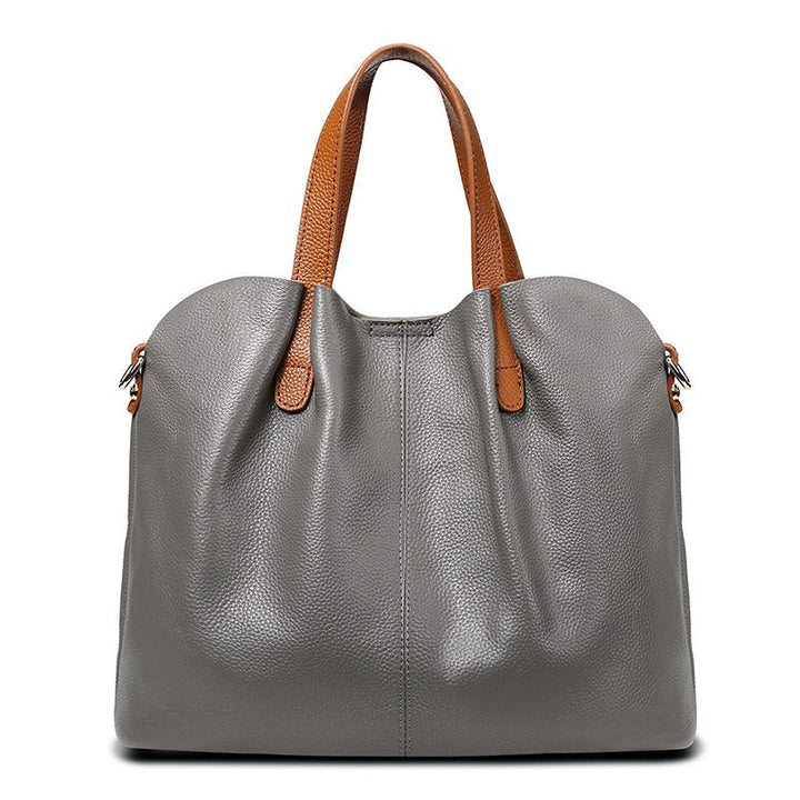 Women's Zip Leather Plain Bag, Lily & Sam, image 3