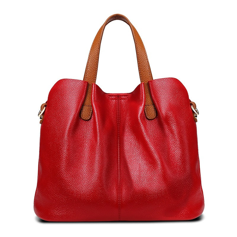 Women's Zip Leather Plain Bag, Lily & Sam, image 5