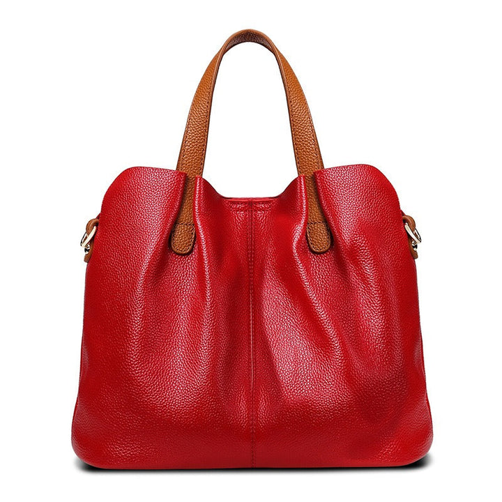 Women's Zip Leather Plain Bag, Lily & Sam, image 5