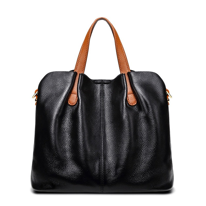 Women's Zip Leather Plain Bag, Lily & Sam, image 6