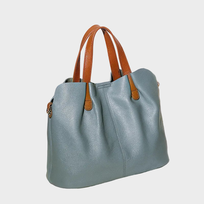 Women's Zip Leather Plain Bag, Lily & Sam, image 8