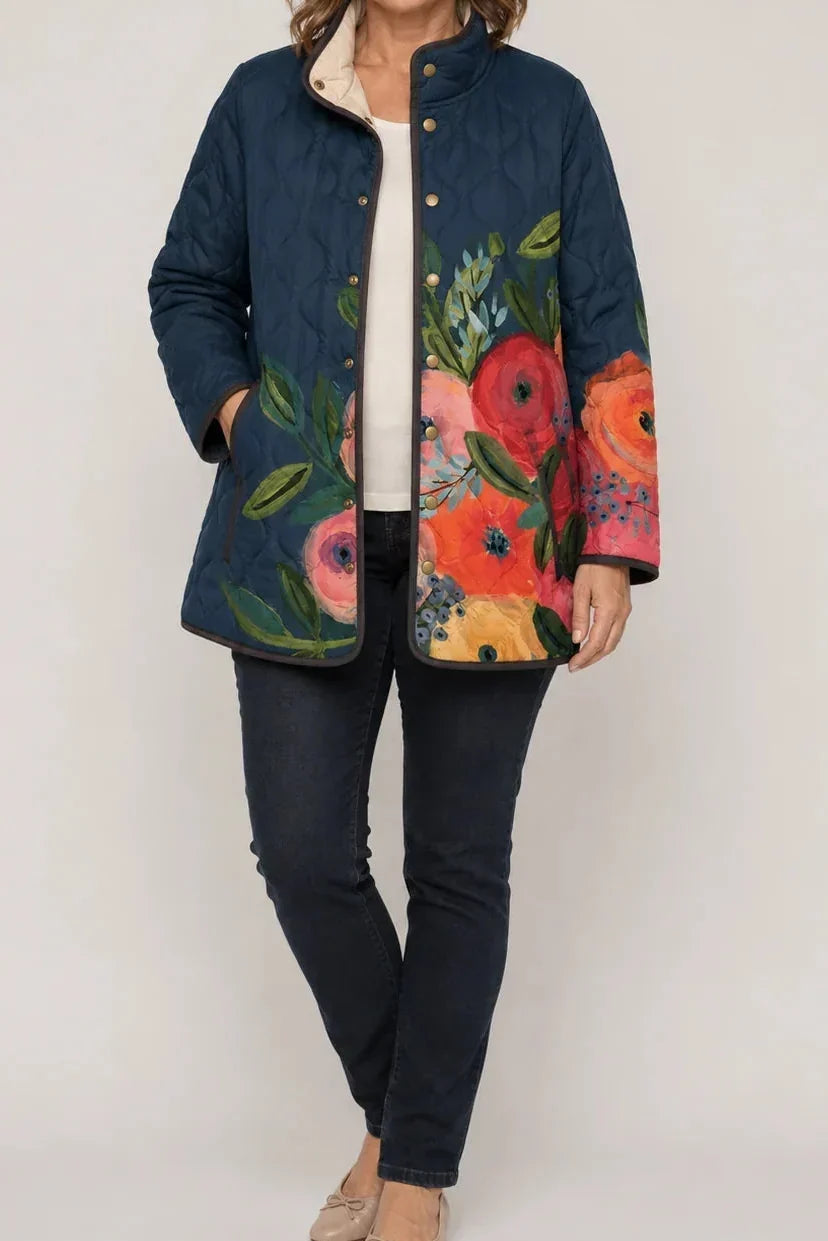 Floral Print Quilted Puffer Jacket, Lily & Sam, image 17