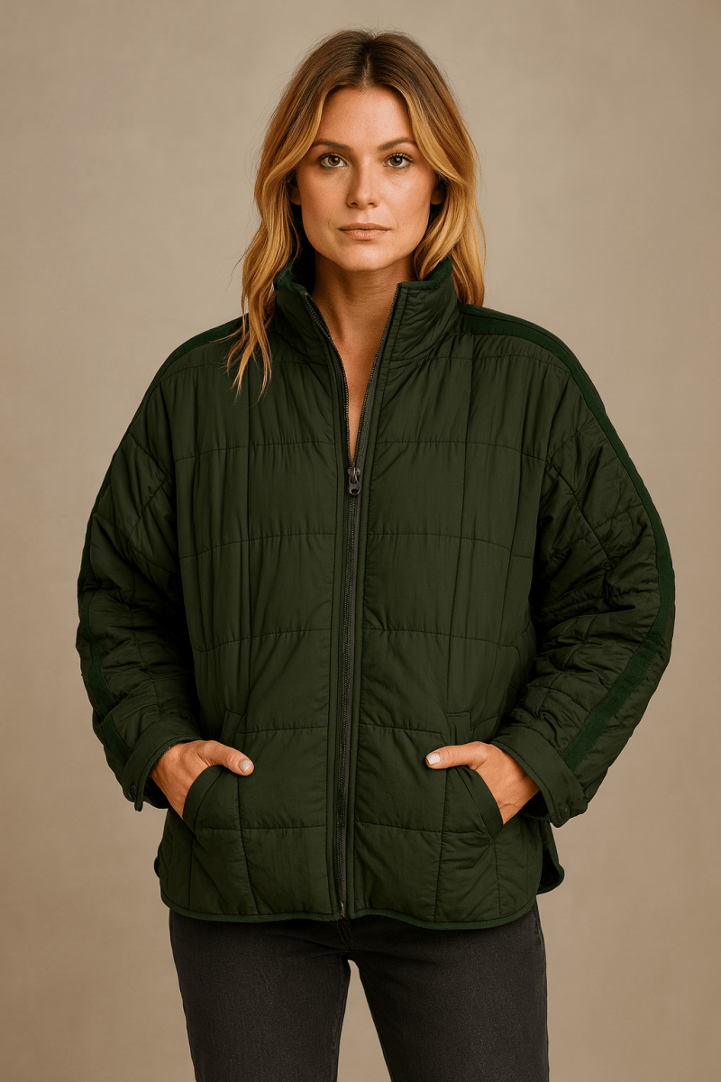 Compact Zip Puffer Jacket, Lily & Sam, image 3