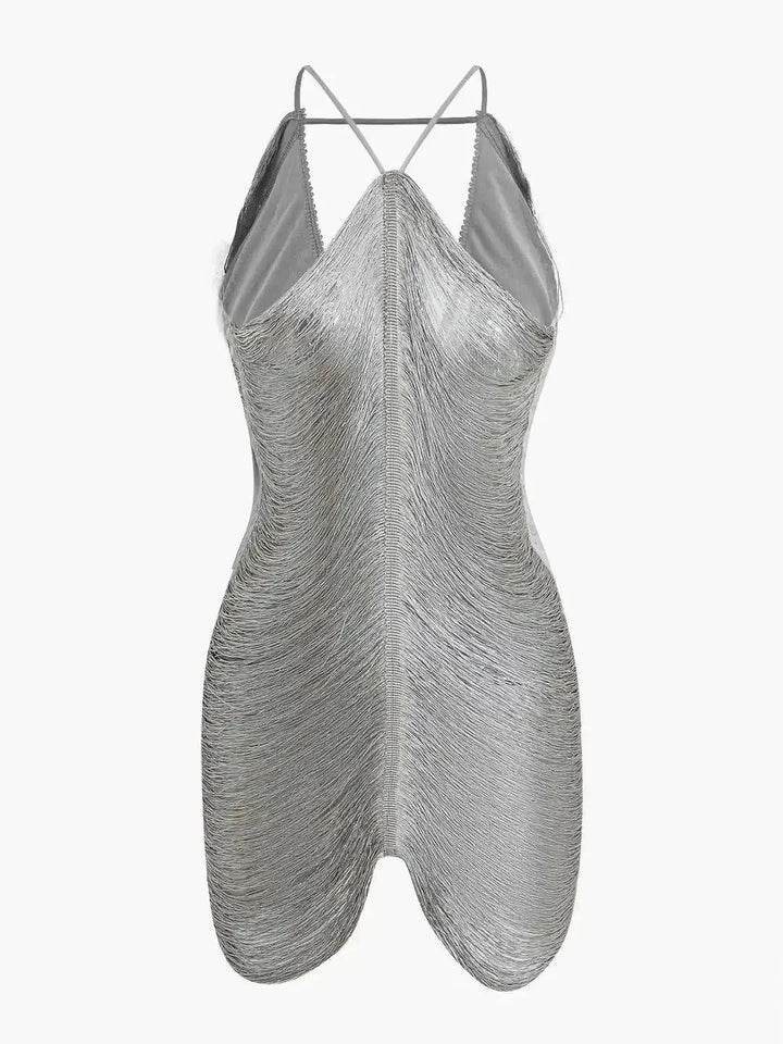 Metallic backless mini dress, Lily & Sam, image 8