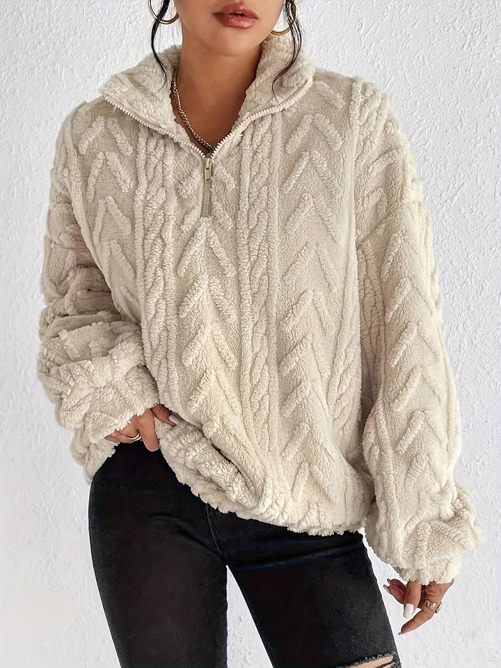 Fluffy Zip Sweater, Lily & Sam, image 1