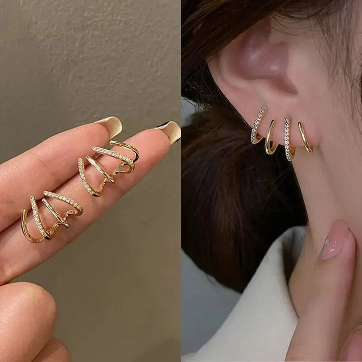 Spiral Ear Cuff Earrings, Lily & Sam, image 5