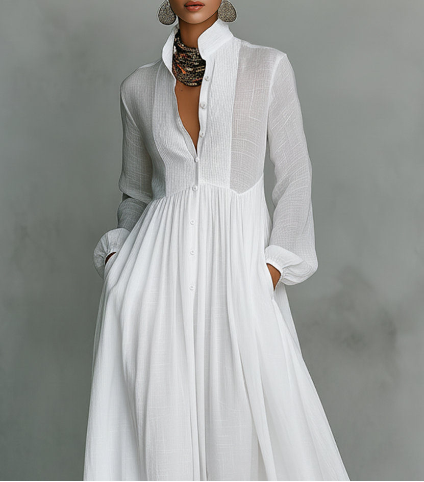 Flowing Button Front Maxi Dress, Lily & Sam, image 3