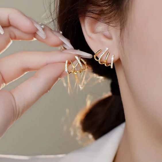 Spiral Ear Cuff Earrings, Lily & Sam, image 6