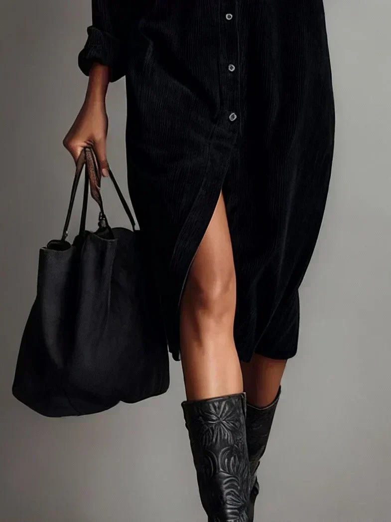 Chic Flared Hem Dress, Lily & Sam, image 9