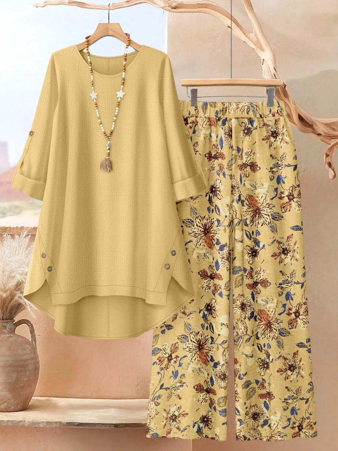 Breezy Layered Tunic & Wide Leg Trousers Set, Lily & Sam, image 5