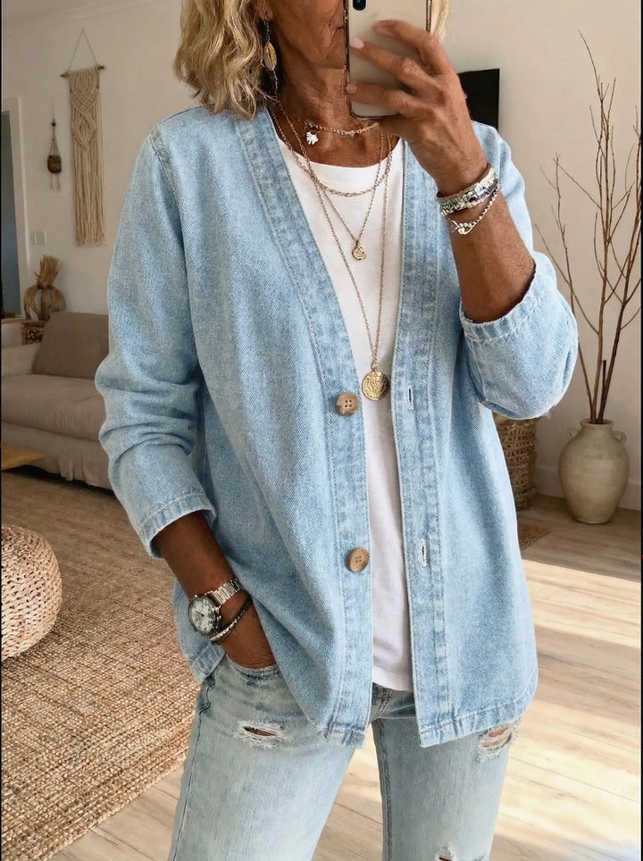 Denim Button Cardigan, Lily & Sam, image 1
