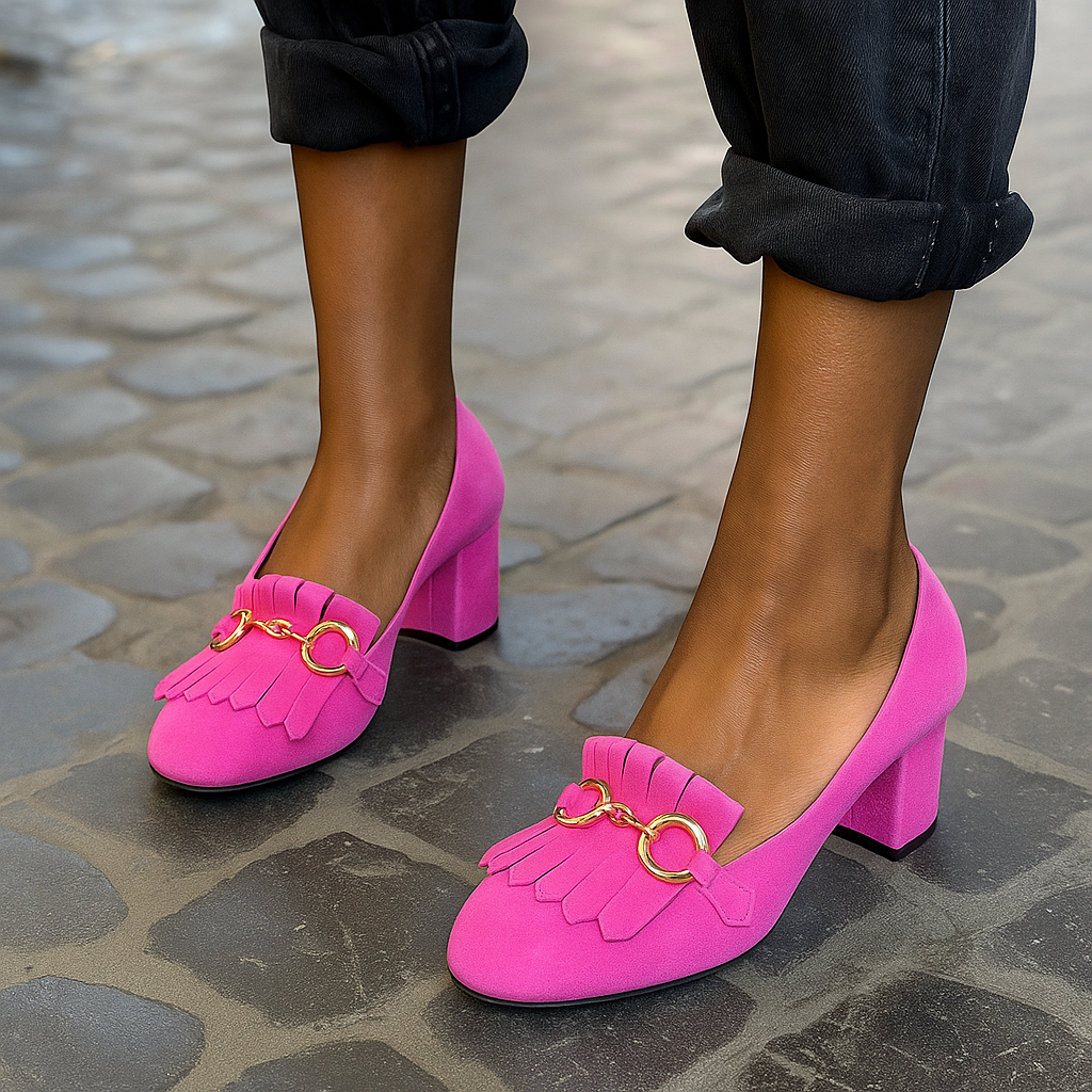 Fluorescent Loafer With Heels And Metal Detail, Lily & Sam, image 1