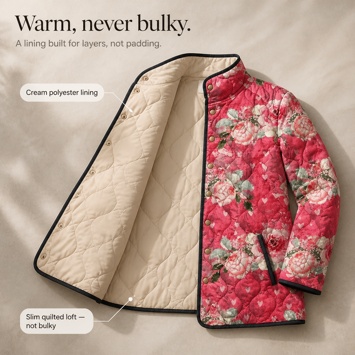 Floral Print Quilted Puffer Jacket, Lily & Sam, image 7