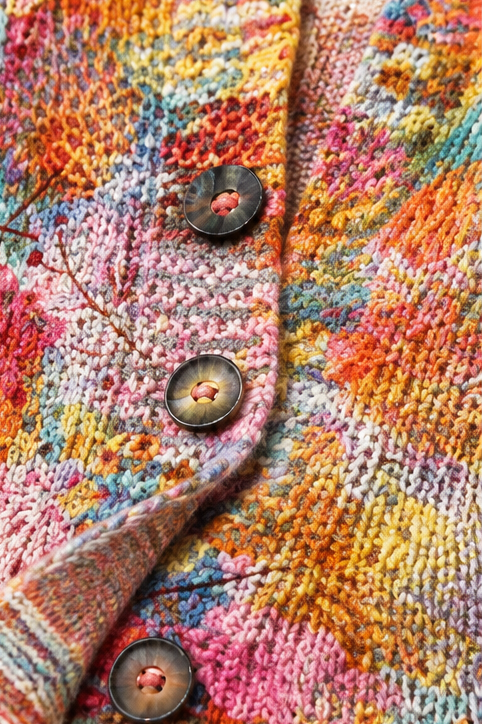 Floral Print Open Front Knit Cardigan, Lily & Sam, image 6