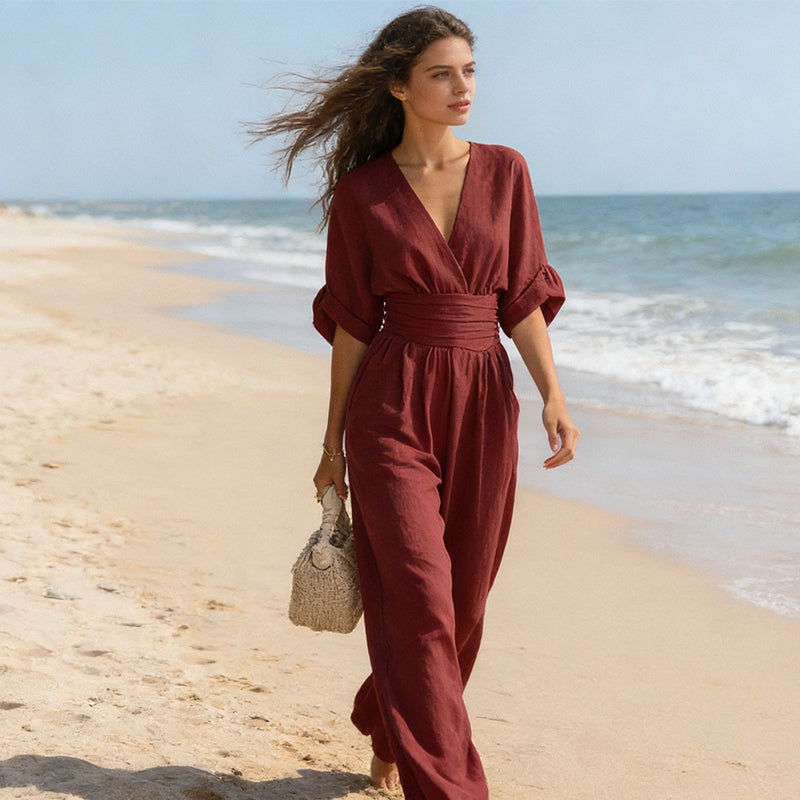 Women's Wrap Maxi Jumpsuit, Lily & Sam, image 11