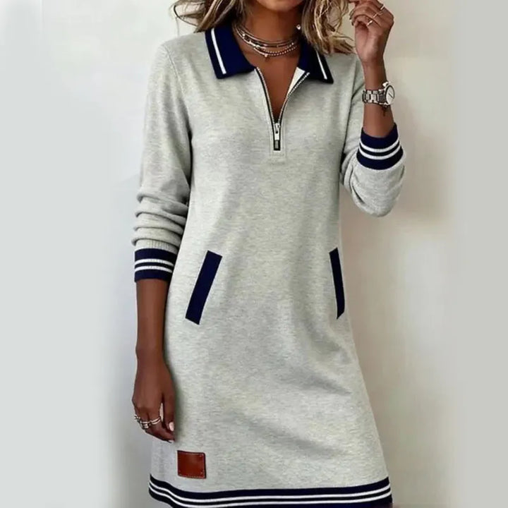 Quarter Zip Polo Dress, Lily & Sam, image 14