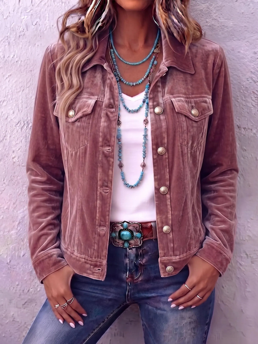 Vintage Wash Button Jacket, Lily & Sam, image 1