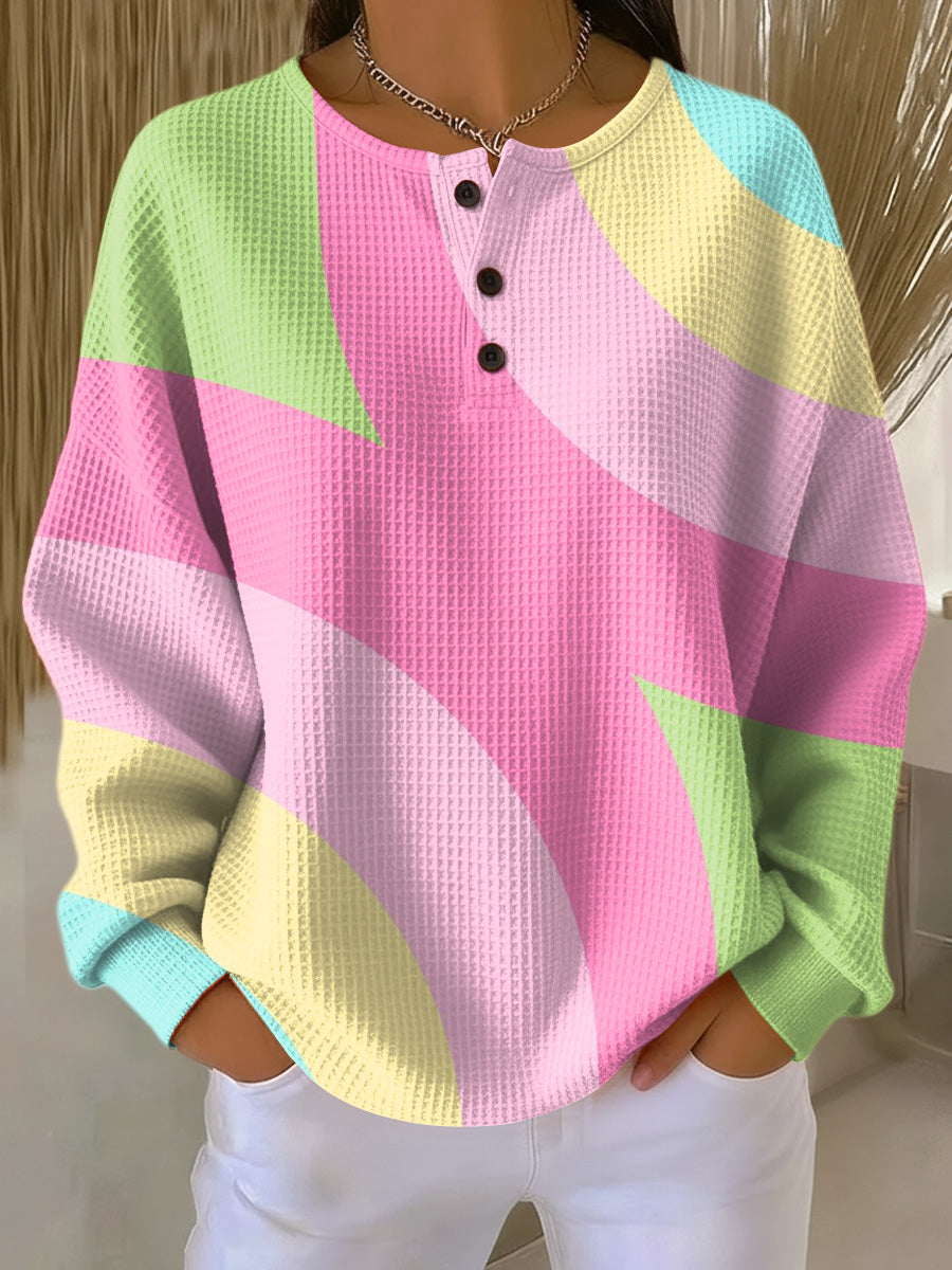 Sweater with Abstract Geometric Pattern, Lily & Sam, image 1