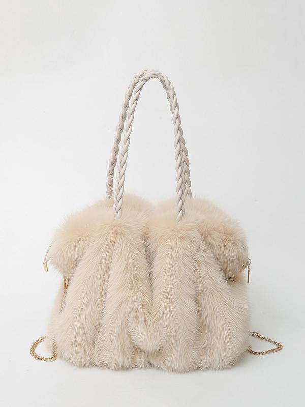 Plush Velvet Shoulder Tote, Lily & Sam, image 4