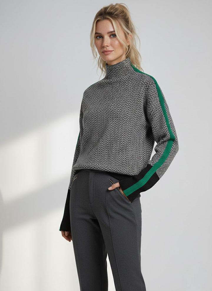 Turtleneck with Contrasting Stripes, Lily & Sam, image 3