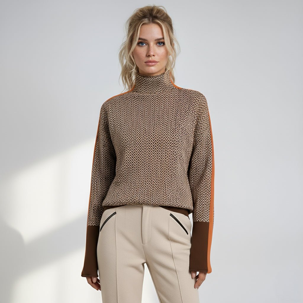 Turtleneck with Contrasting Stripes, Lily & Sam, image 5