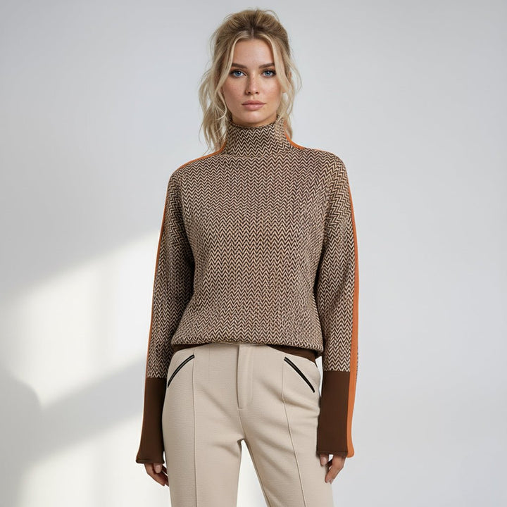 Turtleneck with Contrasting Stripes, Lily & Sam, image 5