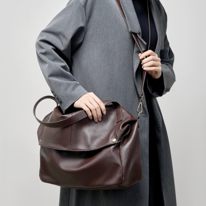 Women's Minimalist Retro Leather Bag, Lily & Sam, image 5