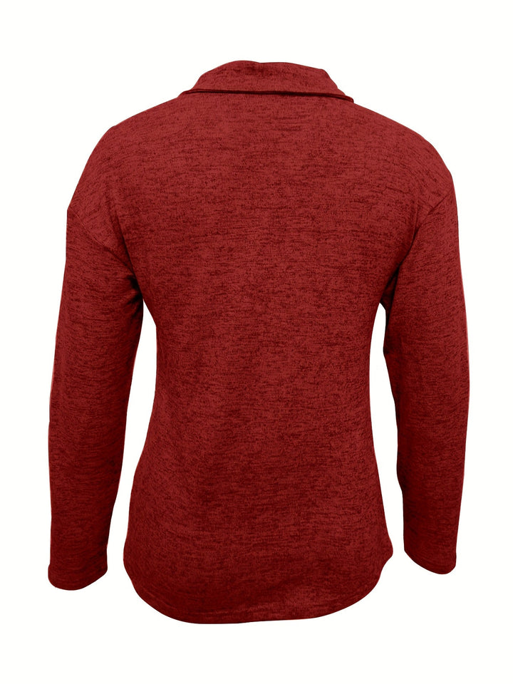 Zip Collar Knit Sweater, Lily & Sam, image 2