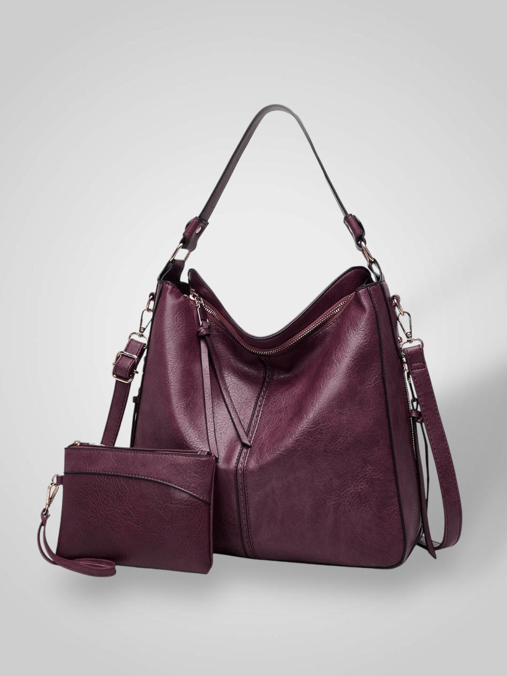 Women's Zip Leather Bag, Lily & Sam, image 2