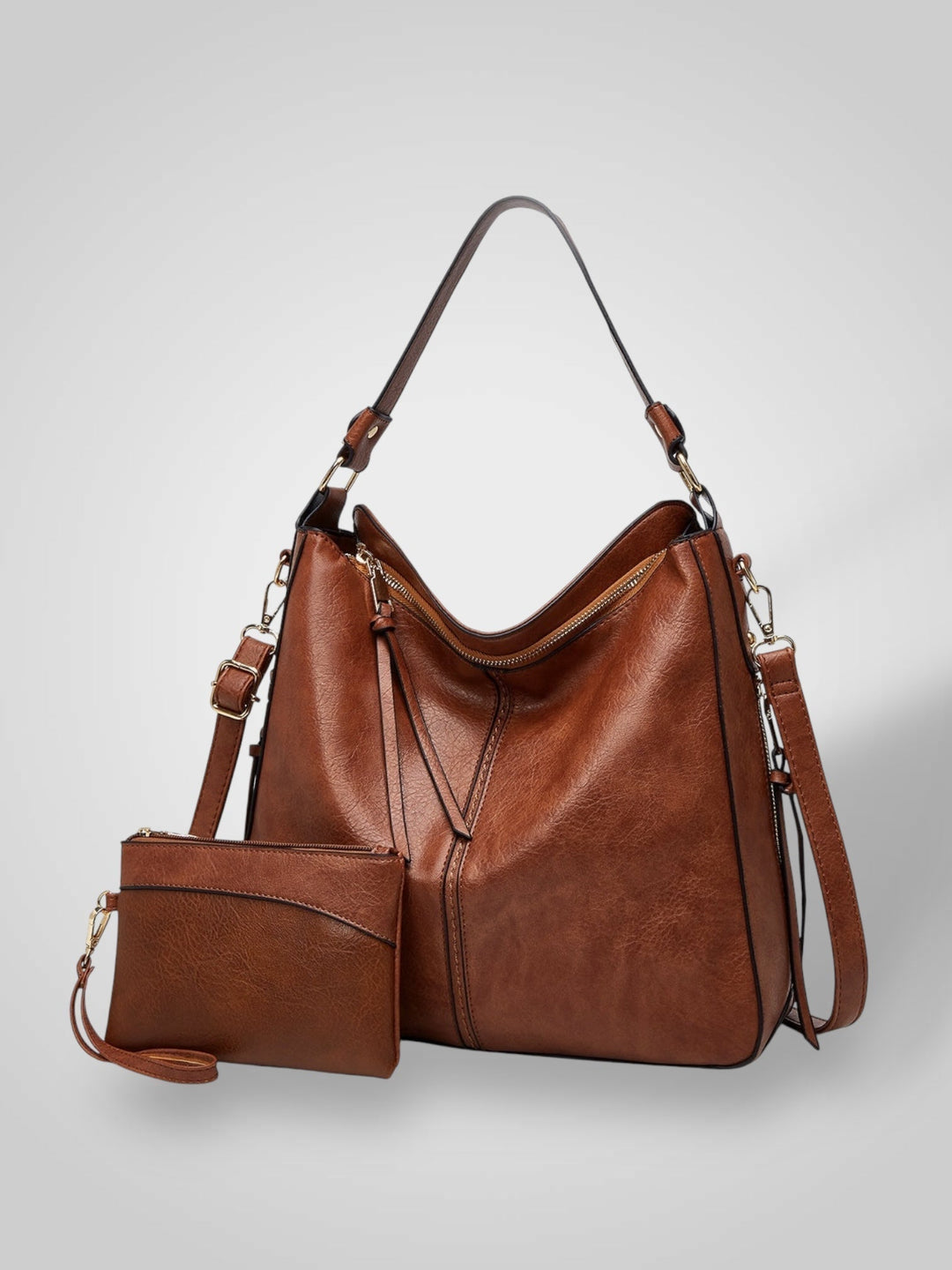 Women's Zip Leather Bag, Lily & Sam, image 6