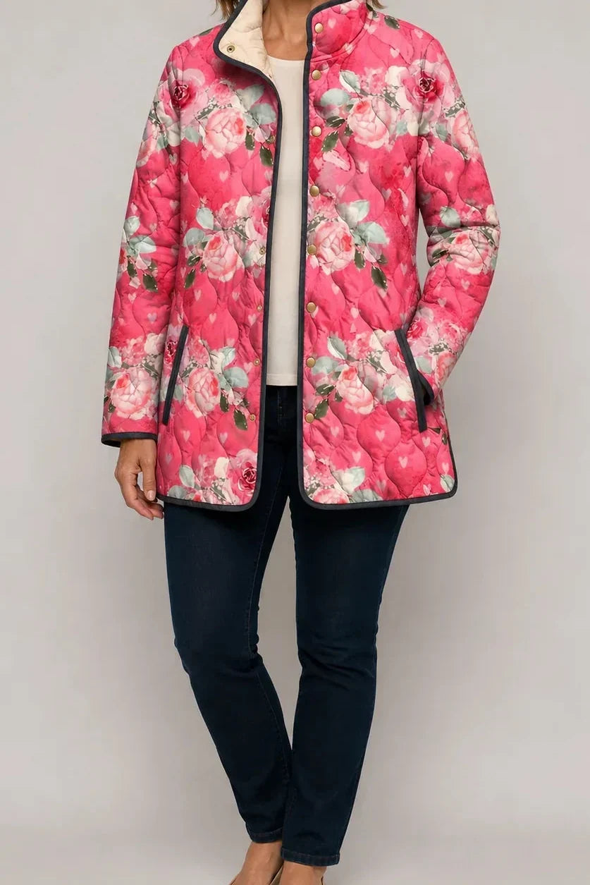Floral Print Quilted Puffer Jacket, Lily & Sam, image 13