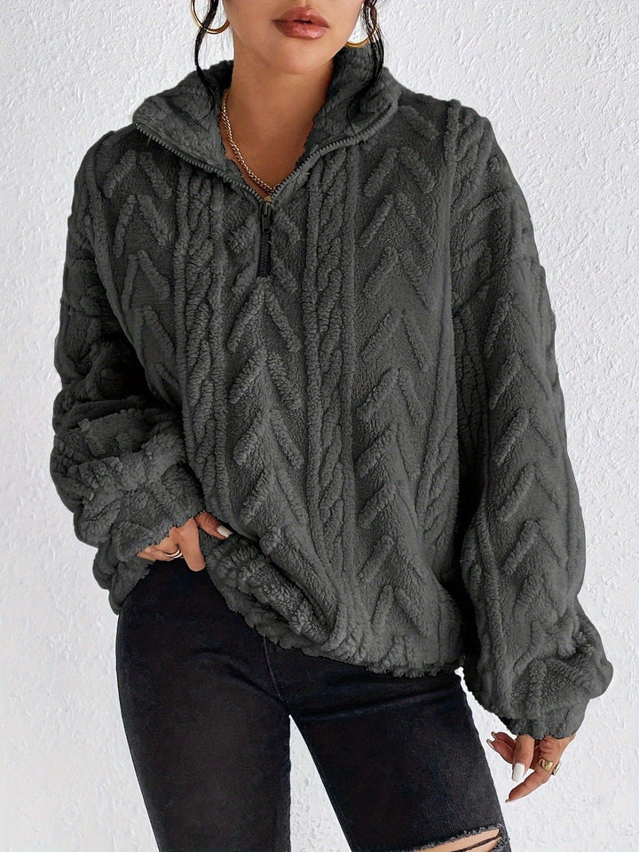Fluffy Zip Sweater, Lily & Sam, image 12