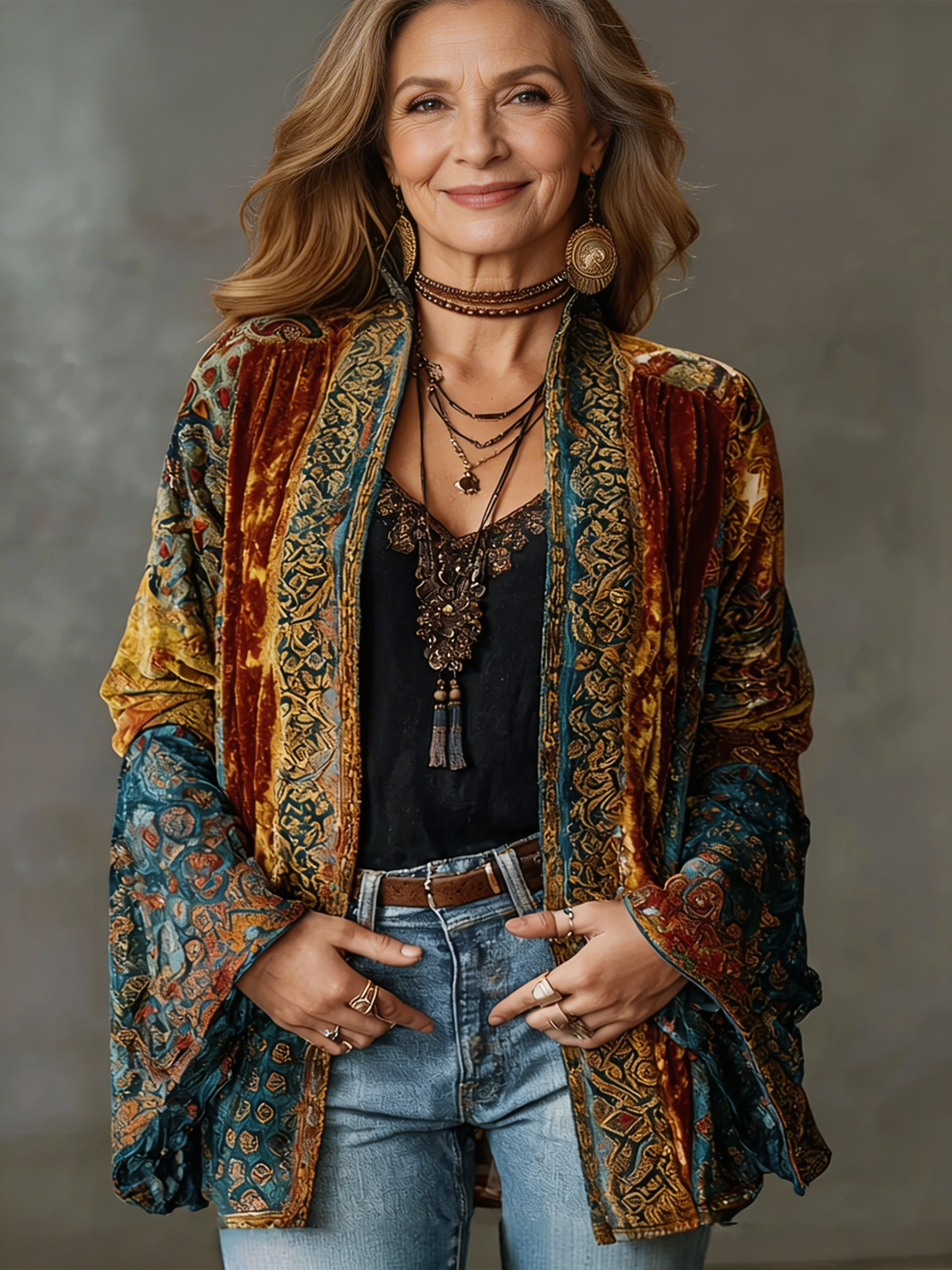 Boho Kimono Jacket, Lily & Sam, image 1
